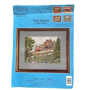 CANDAMAR DESIGNS Counted Cross Stitch Kit Summer Scene from Four Seasons Series